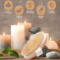 Exfoliating Wooden Body Massage Shower Brush - Natural Bristle Bath Brush for Soft Skin Care, Wet & Dry Use - SPA Essential for Men & Women | Bentalia Home