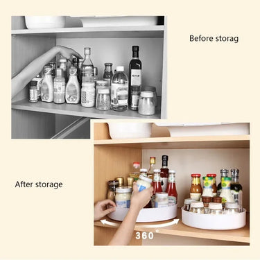 360° Rotating Cabinet Organizer, Non-Slip Turntable Storage Tray for Kitchen & Bathroom | Bentalia Home