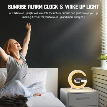 5-in-1 Wireless Charger Table Lamp with Bluetooth Speaker | Bentalia Homes