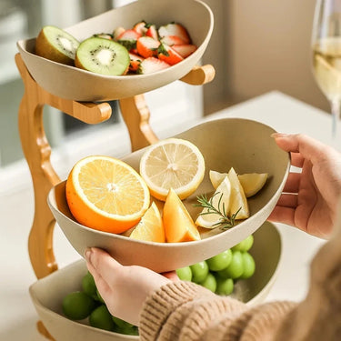 Layer Fruit Plate - Home Living Room Plastic Snack Dish Creative Modern Dried Fruit Basket Candy Dish Stand Salad Bowl