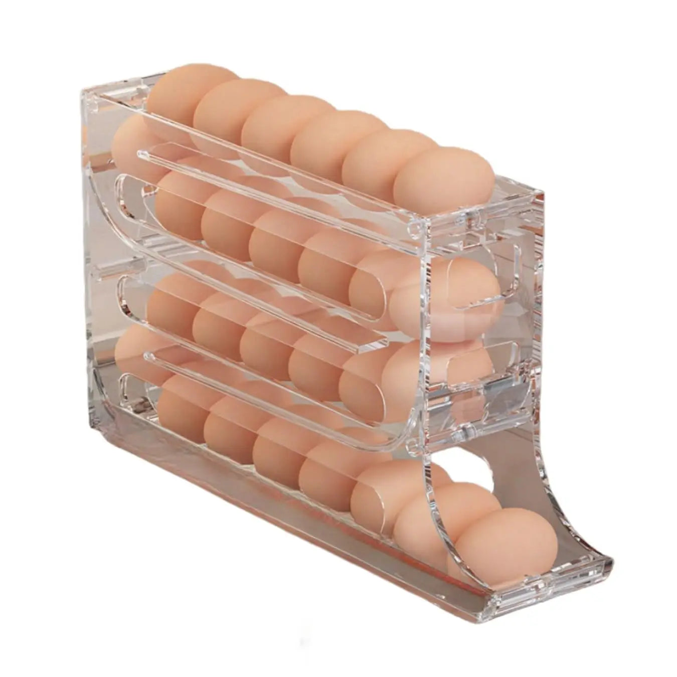 4-Tier Refrigerator Egg Storage Box, Automatic Rolling Egg Dispenser for Kitchen | Bentalia Home