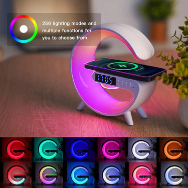 5-in-1 Wireless Charger Table Lamp with Bluetooth Speaker | Bentalia Homes