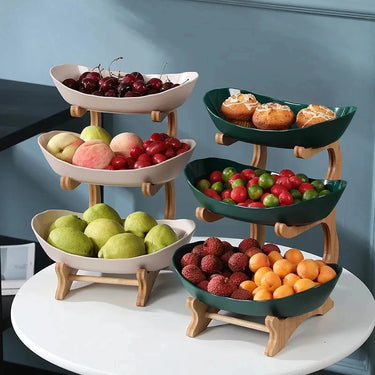 Layer Fruit Plate - Home Living Room Plastic Snack Dish Creative Modern Dried Fruit Basket Candy Dish Stand Salad Bowl