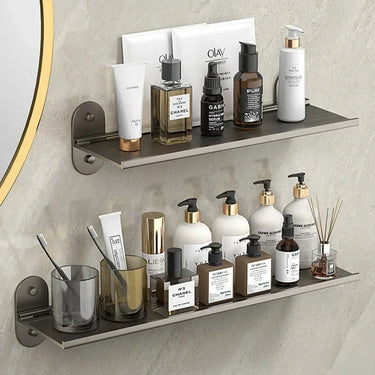 Wall Bathroom Shelf Modern Nordic Elegant Storage Rack Foldable Wash Basin Cosmetics Organizers Shelves
