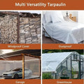 Transparent Waterproof Tarpaulin - Garden Rainproof Clear Poly Tarp with Grommets for Plant Cover and Shed Insulation | Bentalia Home