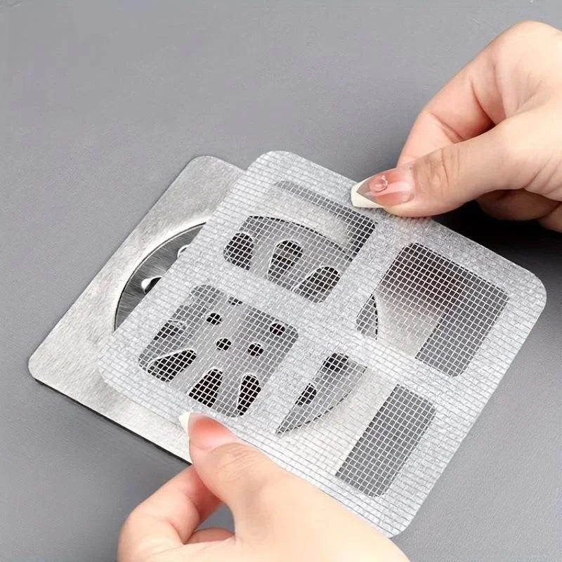 10PCS Disposable Shower Drain Hair Catcher - Mesh Strainer Covers for Bathroom & Kitchen | Bentalia Home