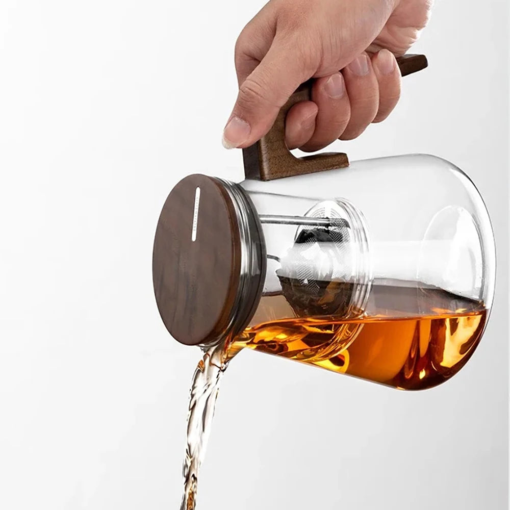 Bonston Heat-Resistant Glass Teapot with Magnetic Switch, 27oz (801-900ml) | Bentalia Home