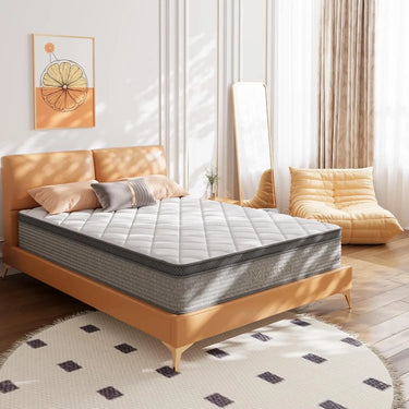 10-Inch Queen Hybrid Mattress – Gel Memory Foam &amp; Pocket Spring for Motion Isolation