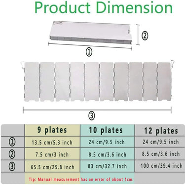 Tall Stove Windscreen – Aluminum Folding Windshield for Gas Burner, Butane Stove Outdoor Cooking | Bentalia Home