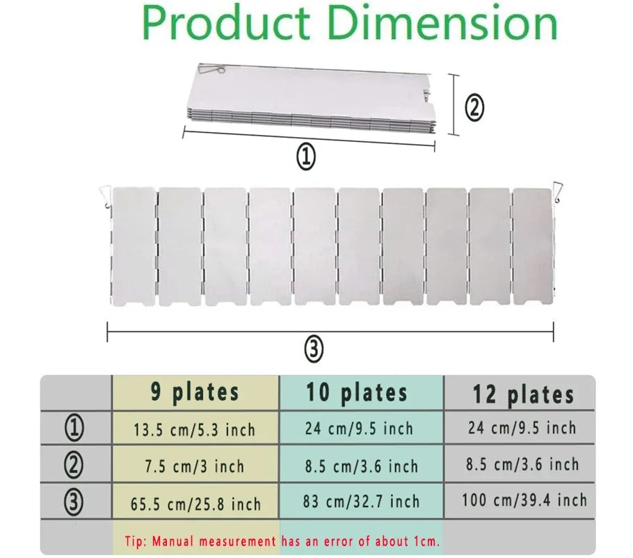 Tall Stove Windscreen – Aluminum Folding Windshield for Gas Burner, Butane Stove Outdoor Cooking | Bentalia Home