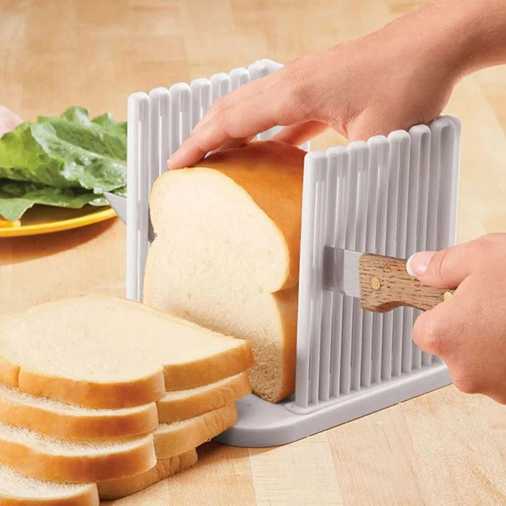 Foldable Toast Bread Slicer Stand, DIY Loaf Cutting Guide for Homemade Bread | Bentalia Home