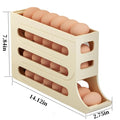 4-Tier Refrigerator Egg Storage Box, Automatic Rolling Egg Dispenser for Kitchen | Bentalia Home