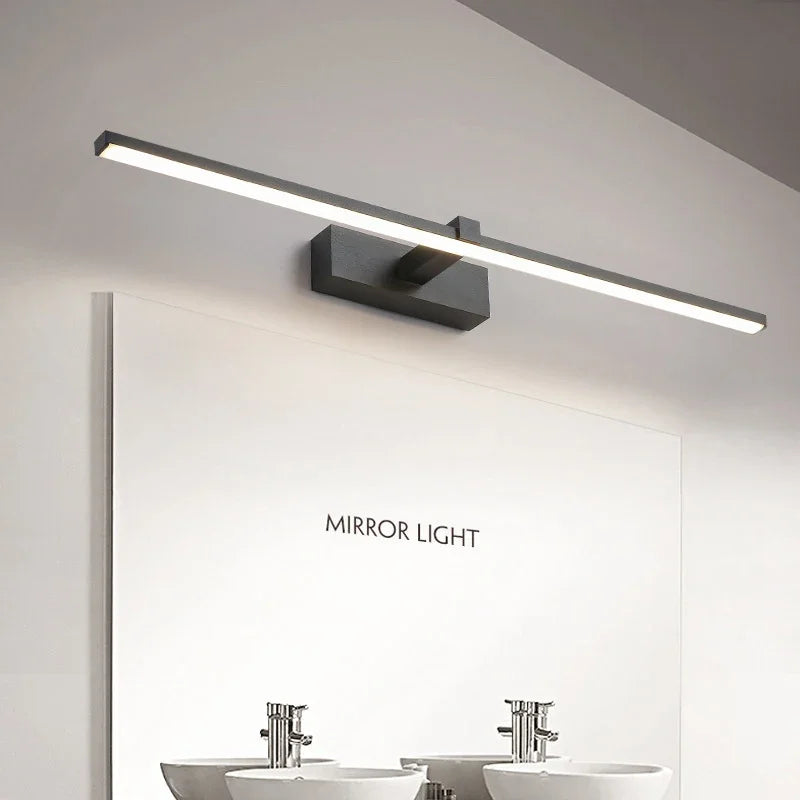 Modern LED Wall Light - Three Color Bathroom Mirror Lamp with Aluminum Finish | Bentalia Home