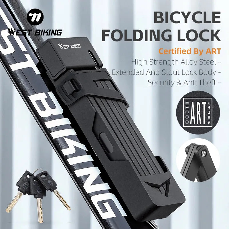 West Biking Foldable Bike Lock – Heavy-Duty Anti-Theft Security Lock for Bicycles & Motorcycles | Bentalia Home