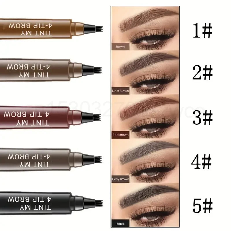 4-Point Waterproof Eyebrow Pencil - Liquid Brow Pen for Long-Lasting, Microblade Effect Makeup – Perfect for Women | Bentalia Home