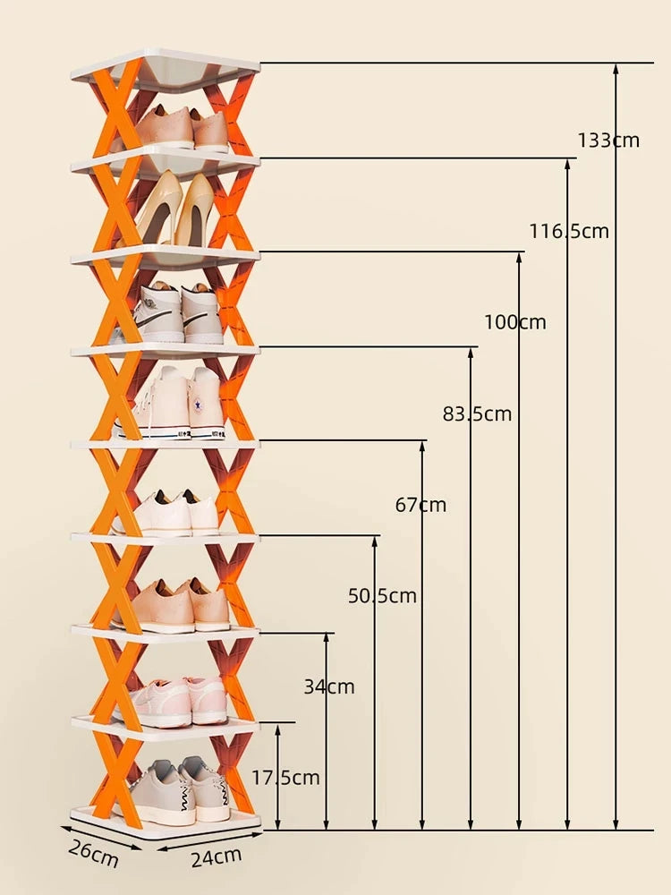 Space-Saving Shoe Organizer – Folding Multi-Layer Shoe Rack for 2-9 Pairs | Bentalia Home