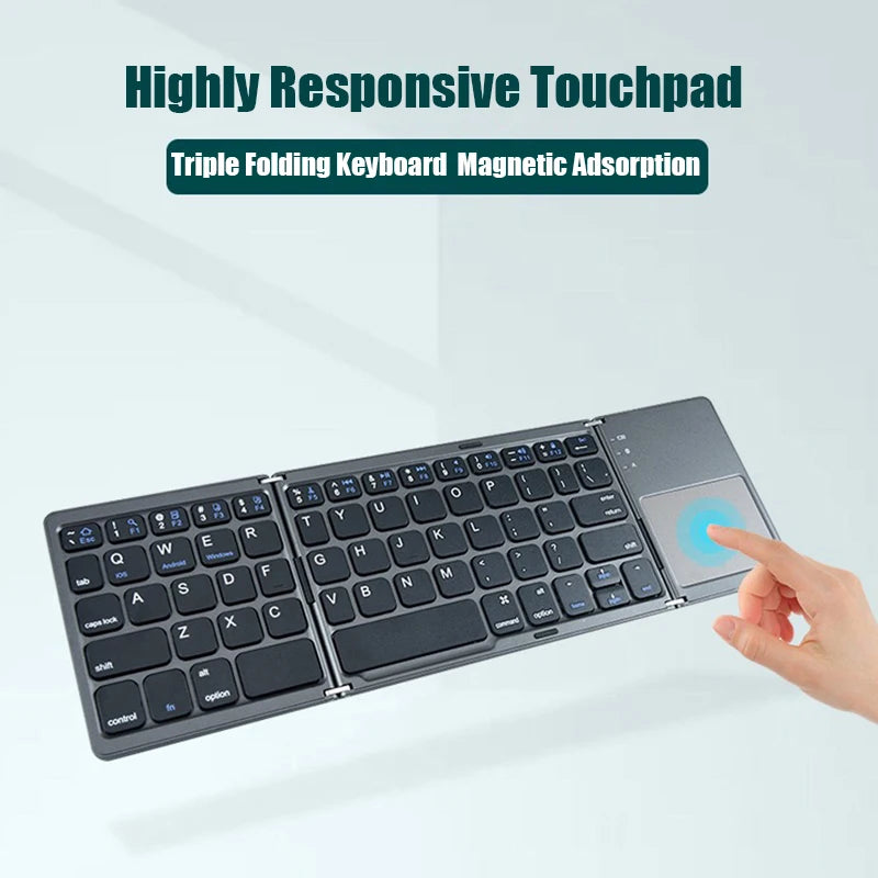 Folding Bluetooth Keyboard with Touchpad – Mini Wireless Keyboard for iOS, Android, Windows | Bentalia Home