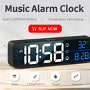 FM Radio LED Digital Alarm Clock with 180° Projection, Snooze, and USB Charging | Bentalia Home