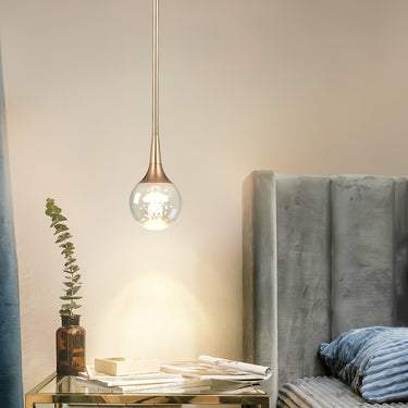 Enncll Modern 5W Mini LED Jellyfish Crystal Pendant Light – Adjustable Gold Teardrop with Acrylic Shade