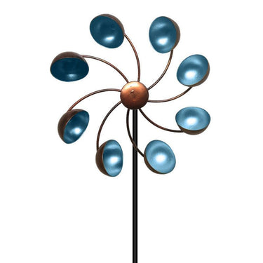Pastoral Wrought Iron Multicolor Garden Insert - Handmade Rustic Windmill Decor | Bentalia Home
