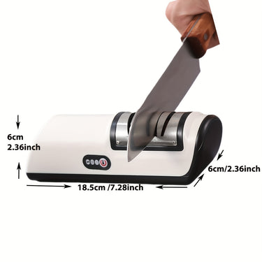 USB Rechargeable Electric Knife Sharpener – 2-Stage with Adjustable Speeds for Ceramic & Steel Blades