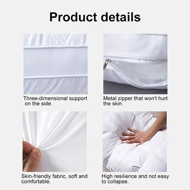 2pcs Luxury 5-Star Hotel Quality Pillows – 19x29" Neck Support, All-Season Comfort, Machine Washable