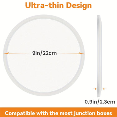 Modern Slim LED Flush Mount Ceiling Light – 24W | 2800 Lumens | Adjustable Color Temp