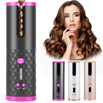 Rechargeable Automatic Hair Curler with LCD Display | Bentalia Home