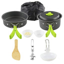 Portable Camping Cooker Stove Set with High-Grade Alumina and Stainless Steel – 2-3 Person Cookware Kit | Bentalia Home