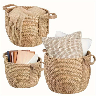 Rattan Storage Organizer – Multi-Component Set, Casual Style