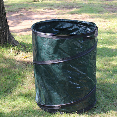 Portable Pop-up Trash Bin - 22-Gallon Capacity, Folding Leaf Bag with Zippered Lid | Bentalia Homes