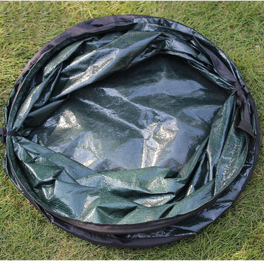 Portable Pop-up Trash Bin - 22-Gallon Capacity, Folding Leaf Bag with Zippered Lid | Bentalia Homes