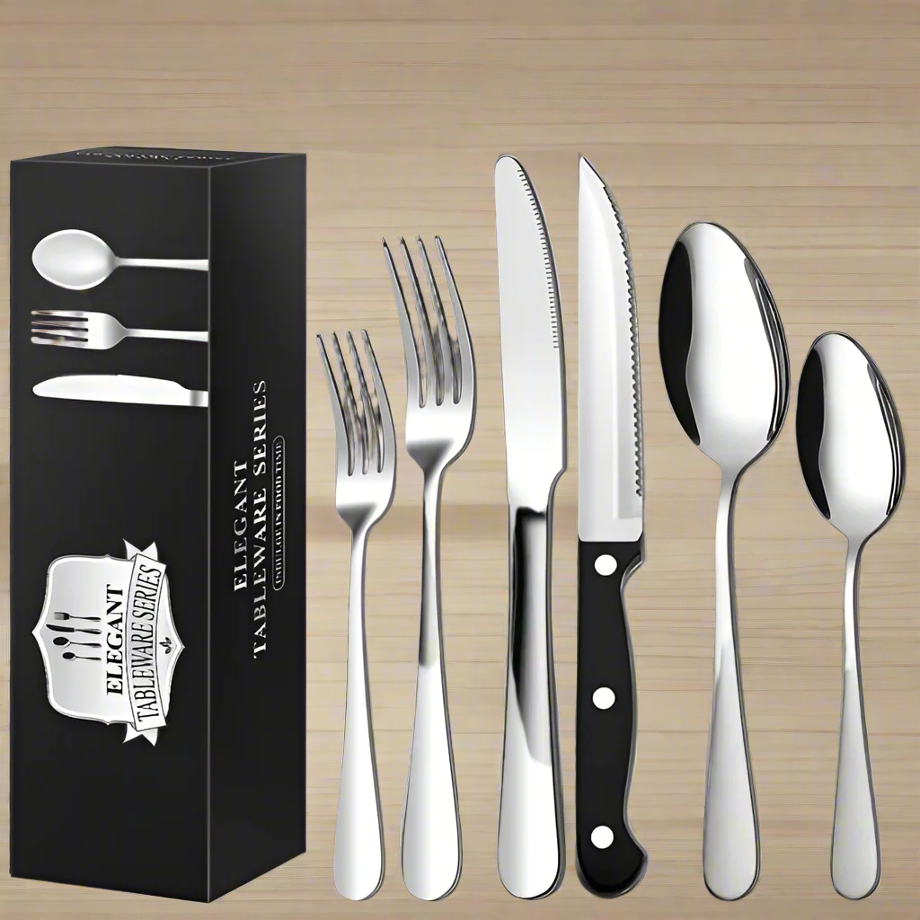 24-Piece Stainless Steel Flatware Set for 4 – Dishwasher Safe | Bentalia Homes