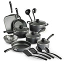18-Piece Non-Stick Cookware Set – Steel Gray | Bentalia Homes
