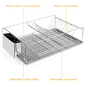 Stainless Steel Dish Drying Rack with Drainboard, Cutlery Holder & Space-Saving Organizer | Bentalia Homes