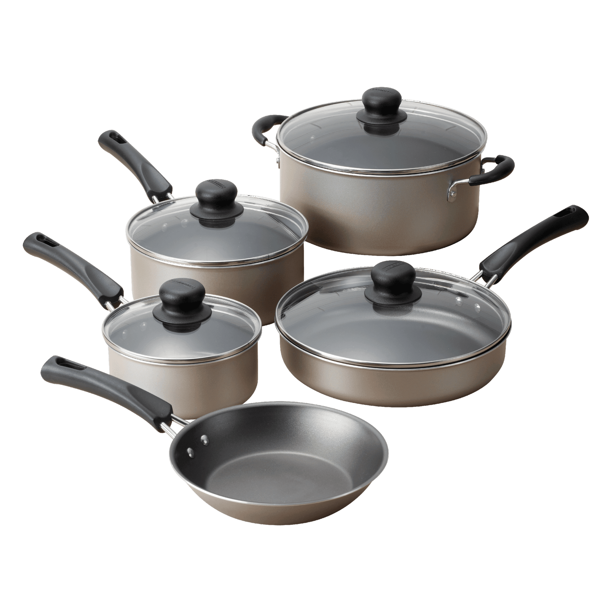 Tramontina 9-Piece Non-Stick Cookware Set, Champagne | Bentalia Homes