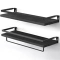 Rustic Bathroom Shelf with Towel Bar – Set of 2 | Bentalia Homes