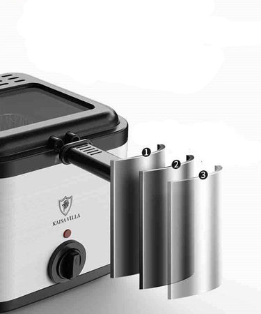 Visual Multifunctional Electric Air Fryer – 2.5L Skewer & French Fries Machine, 1000W | Bentalia Home