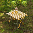 Portable Outdoor Folding Table and Chairs Set - Stylish Bamboo Design, Simple and Functional | Bentalia Home