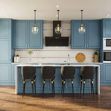 Modern Semi Flush Mount Ceiling Light – Adjustable Glass Shade Fixture (Hardwired, No Bulb Included)